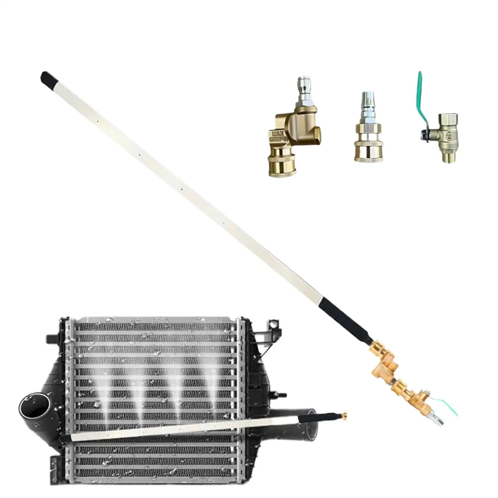 Car Radiator cleaning wand 180 Degree Rotation Pressure Washer Wand Rinser Blower Rinser for RV Trucks AC Refrigerator Hvac