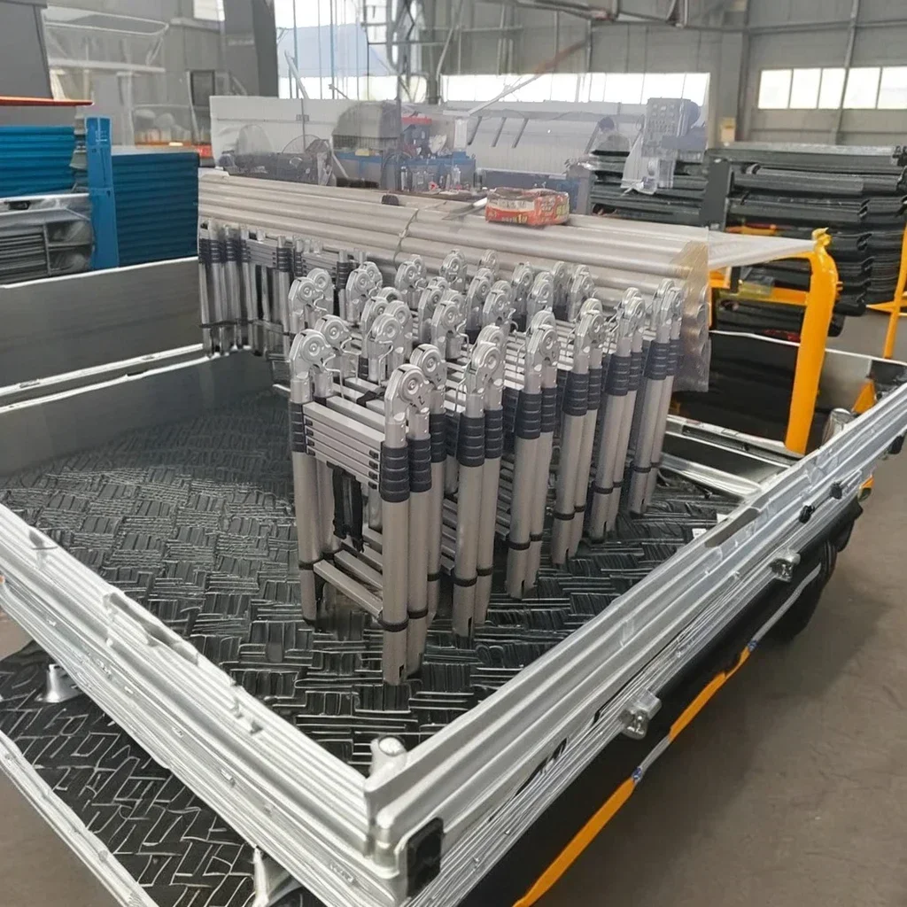 

New hot sell ladders telescopic ladder caravan car roof extension telescopic ladder aluminum scaffolding parts 1.8m