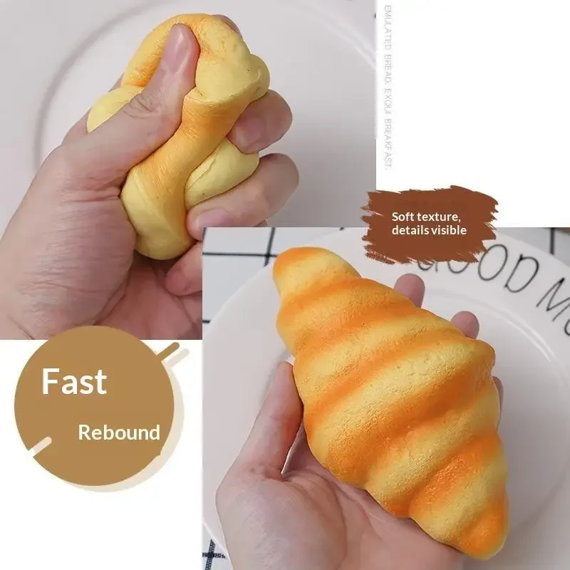 Simulation Bread Squeeze Toy Slow Rebound Stress Relief Realistic French Bread Model Photography Prop Desktop Decoration