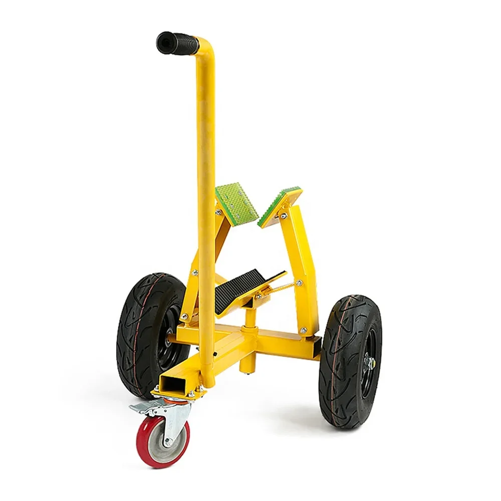 heavy duty hand handling self locking trolley dolly for granite stone slab glass