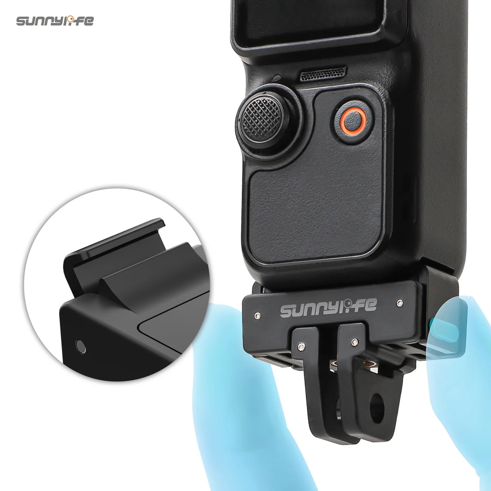 For DJI Pocket 3 Foldable Quick Release Adapter Mount Action Camera Selfie Stick Tripod Adapter Accessories for OSMO POCKET 3