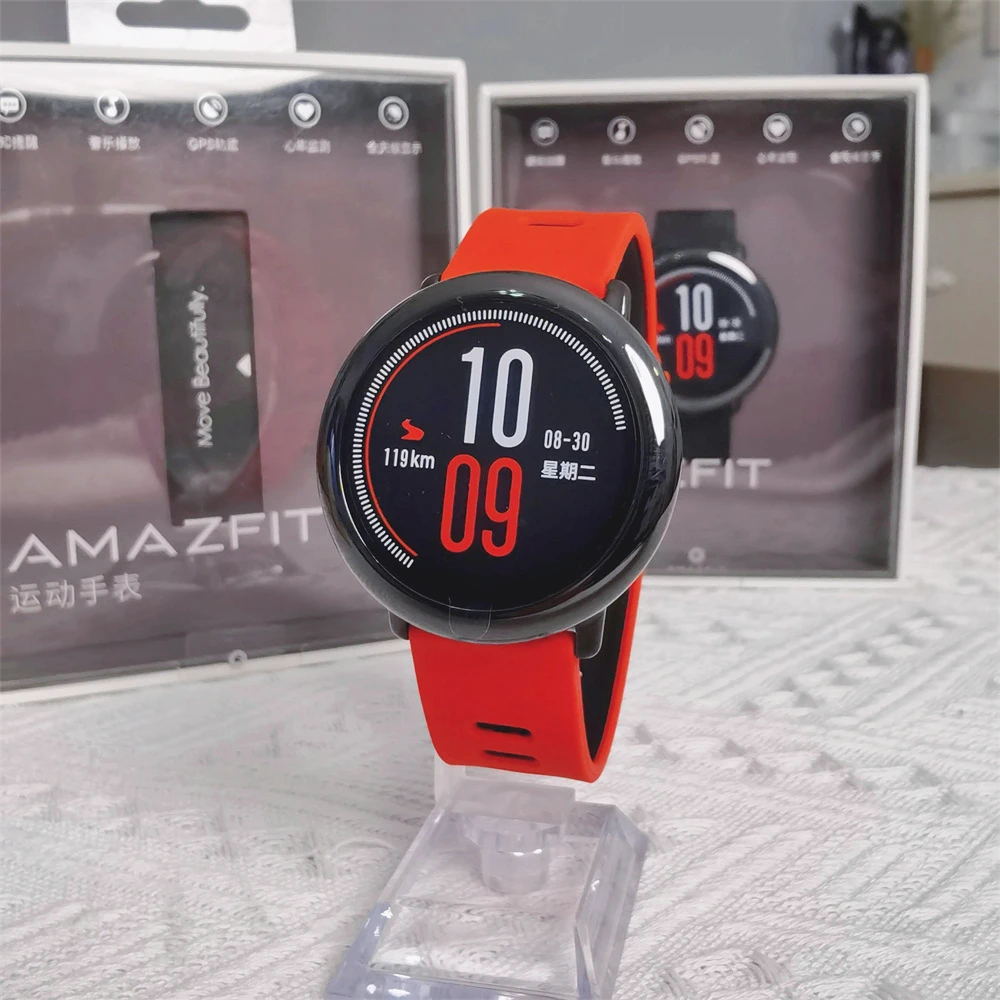 Amazfit-男性用ペース接続スポーツウォッチ,グローバルファームウェア,Bluetooth,統合GPS,新品