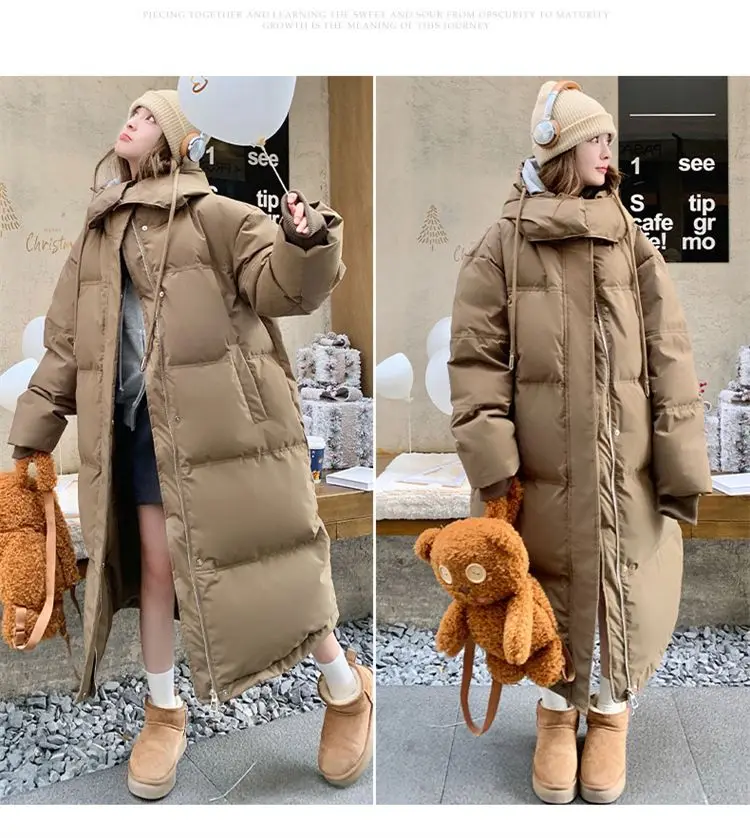 ZAROY Padded Women Jacket Windproof Warm Winter Long Parkas Overcoat Loose Casual Hoodie Coat Skiing Outerwear Длинные п