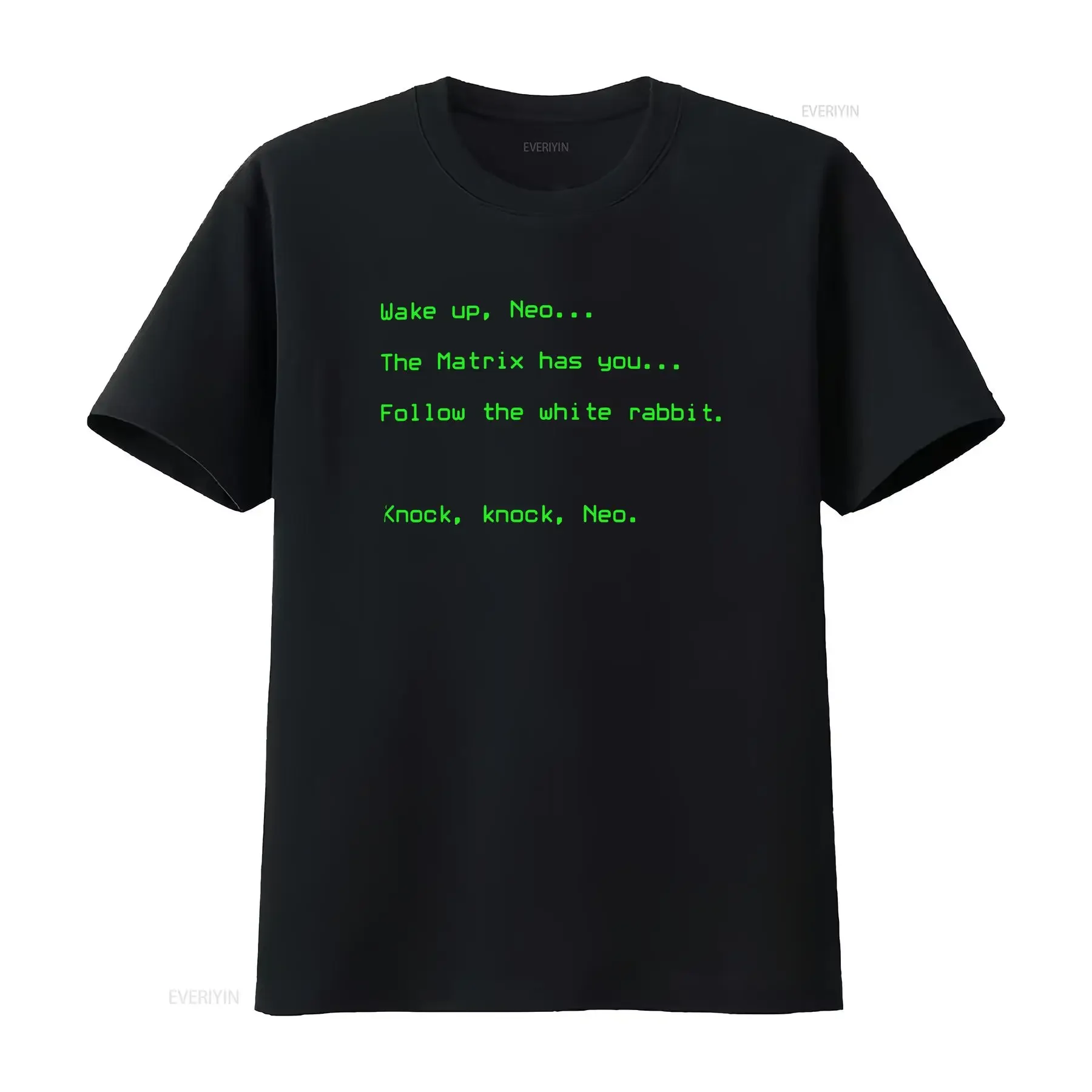 The Matrix Wake Up Neo T Shirt Movie Morpheus Sci Fi 90's Clothing Hacker Film vintage Washed Top For Everyday Wear Breathable