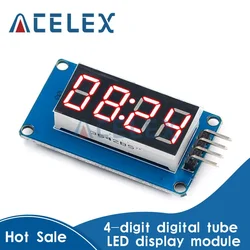 TM1637 4 Bits Digital LED Display Module For arduino 7 Segment 0.36Inch Clock RED Anode Tube Four Serial Driver Board Pack