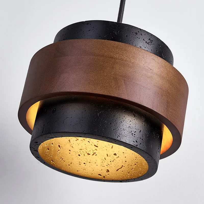 Black Hole Stone Pendant Light for Entryways Balconies and Bedrooms Lighting for High-End Bar Counters and Dining Areas