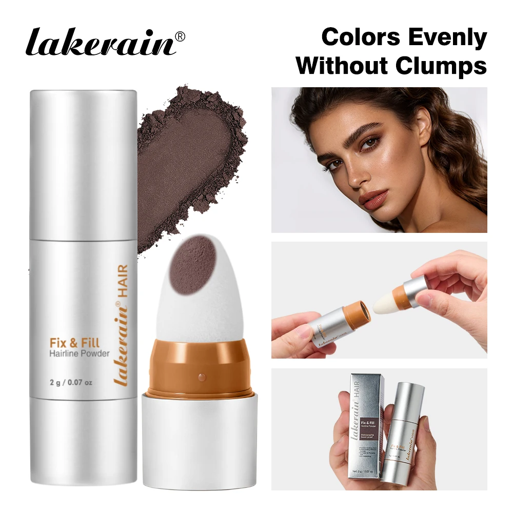 

Fix & Fill Hairline Powder Waterproof Sweatproof Oil-Controlling Precise Brush Head Uniform Coloring Multi Purpose Beauty Powder