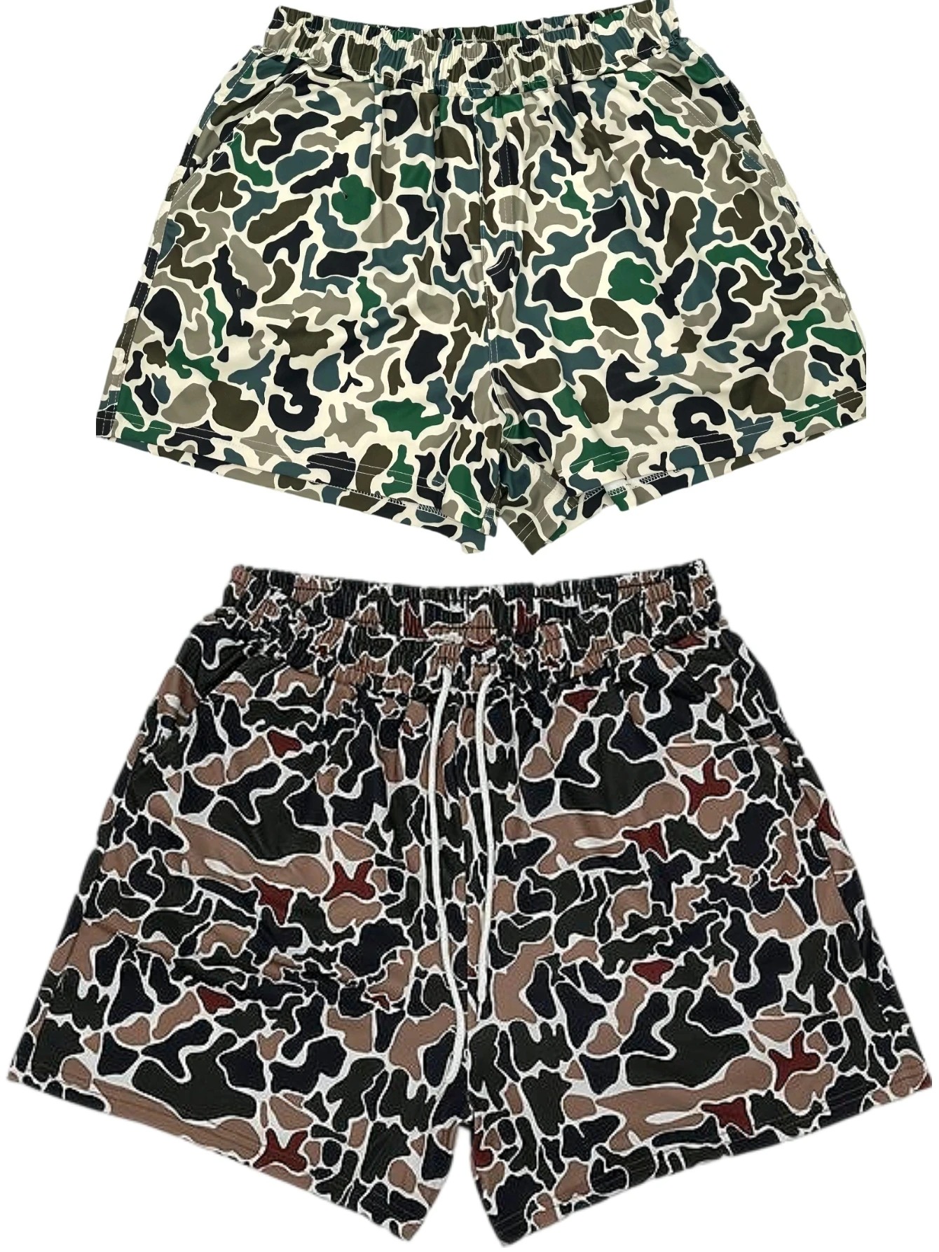 

Camo Casual Drawstring Shorts For Men Loose Fit Bermuda Shorts For Women Elastic Waistband Comfortable Sports Shorts Unisex