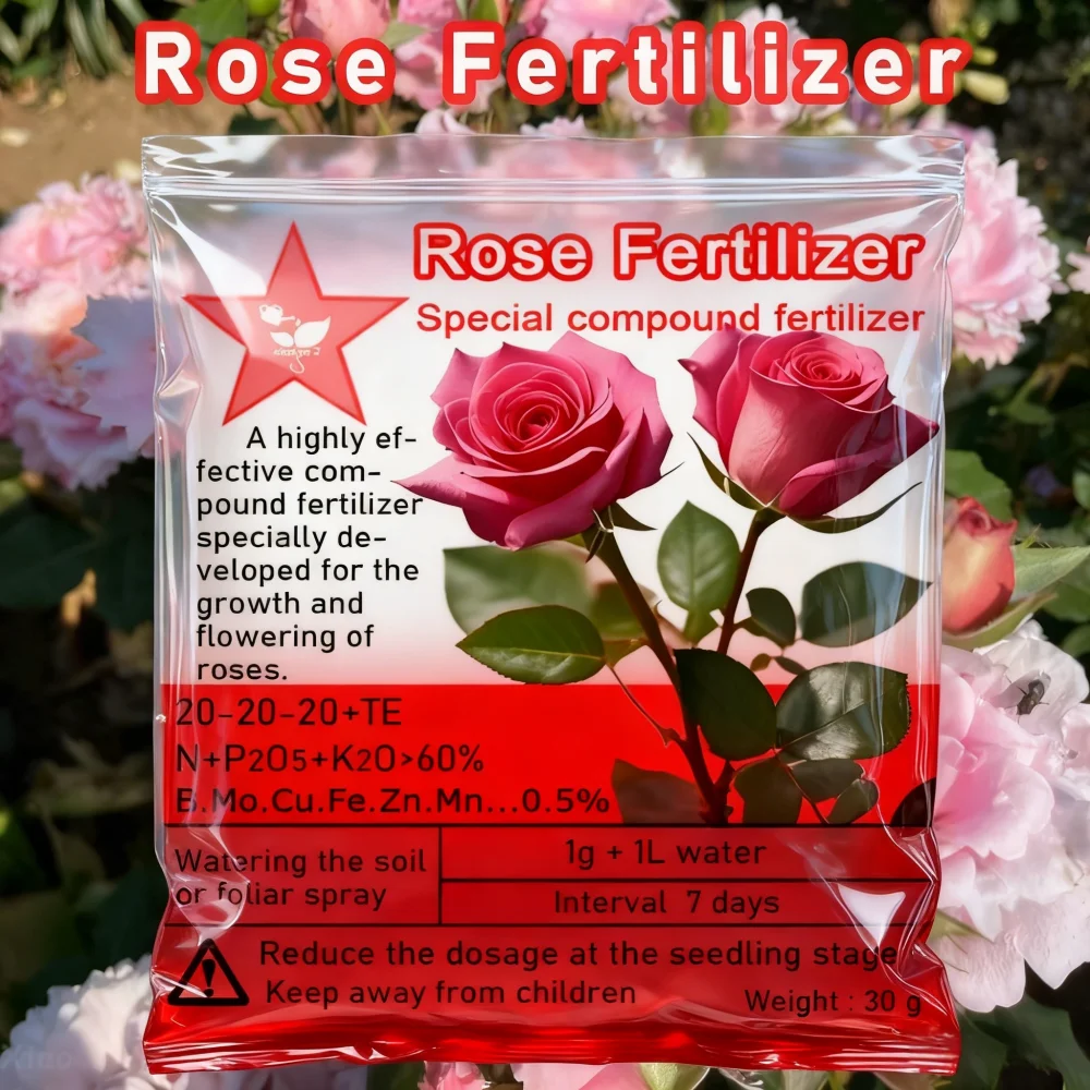 30g Rose Special Compound Fertilizer NPK Balanced Nutrition Promotes Plant Growth And More Flowers