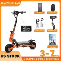 5600W Adult Electric Scooter-Dual Motor,50MPH Top Speed,60V27AH Battery,11-Inch Off-Road Tires,Folding Sport eScooter with Seat