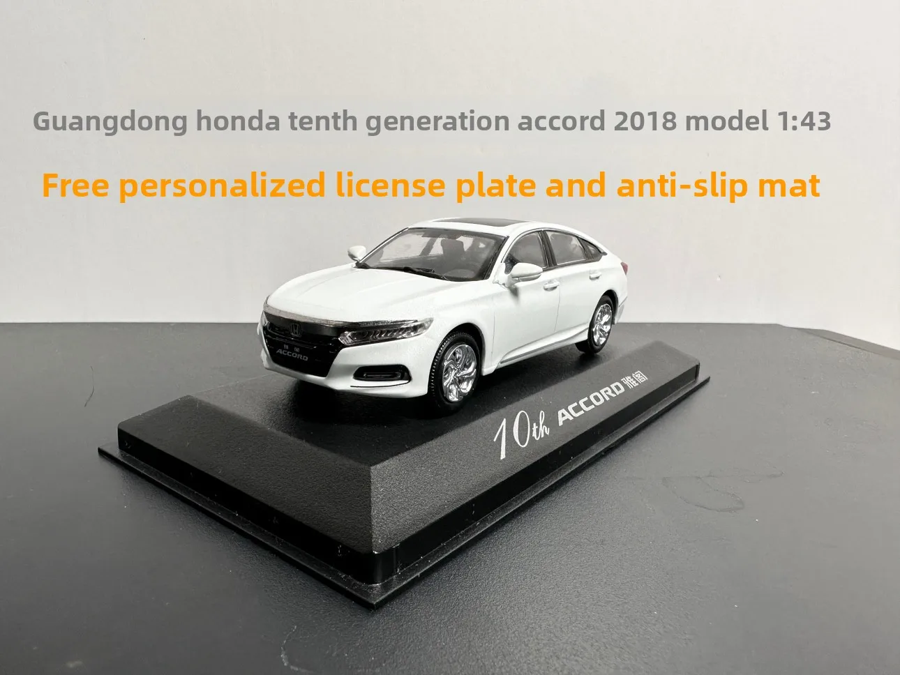 GAC Honda 10th Generation Accord 2018 White Original 1:43 Simulation Model Car Ornament Center Console Decoration