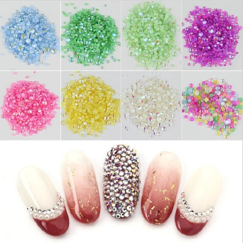 2020 non hotfix luminous rhinestone fluorescent diamond strass flatback glue on nail nails art decoration