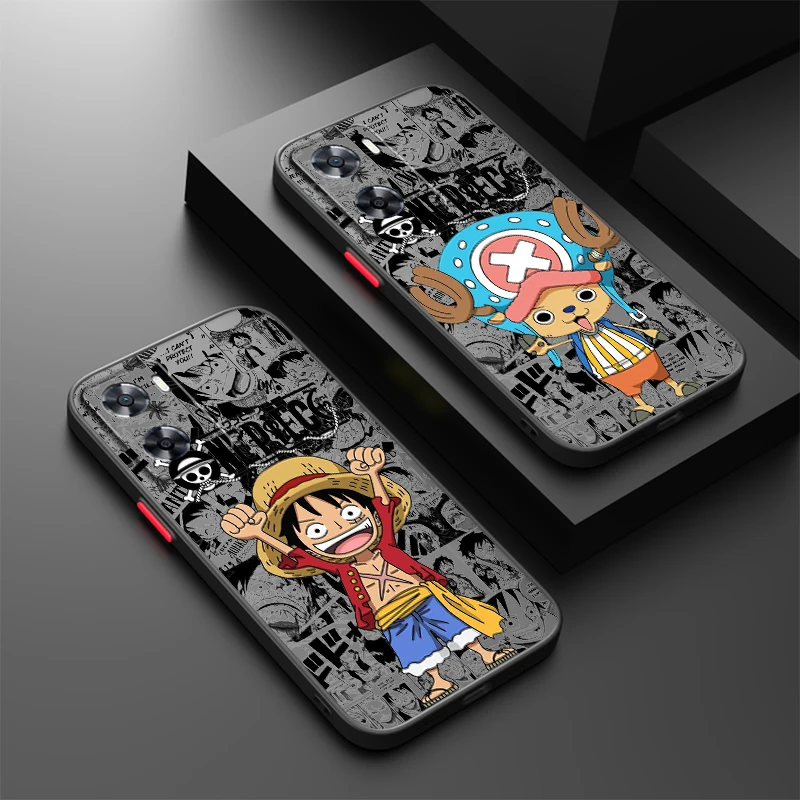 

Anime Art One P-Piece Cute Frosted Translucent For OPPO X5 X3 A54S A5 A94 A16 A53S A57 A74 A72 A96 A98 A78 5G TPU Phone Case