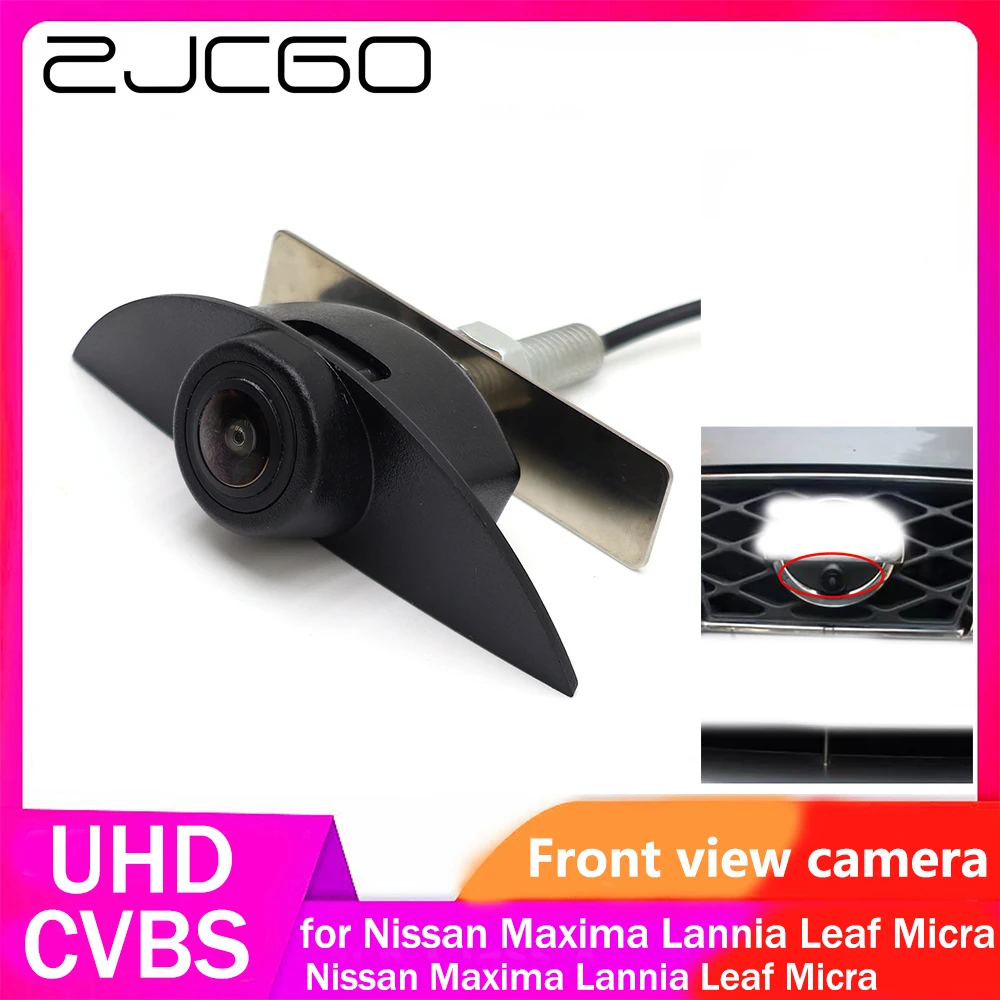 ZJCGO CVBS RCA 170° Car LOGO Parking Front View Camera for Nissan Maxima Lannia Leaf Micra Nissan Maxima Lannia Leaf Micra