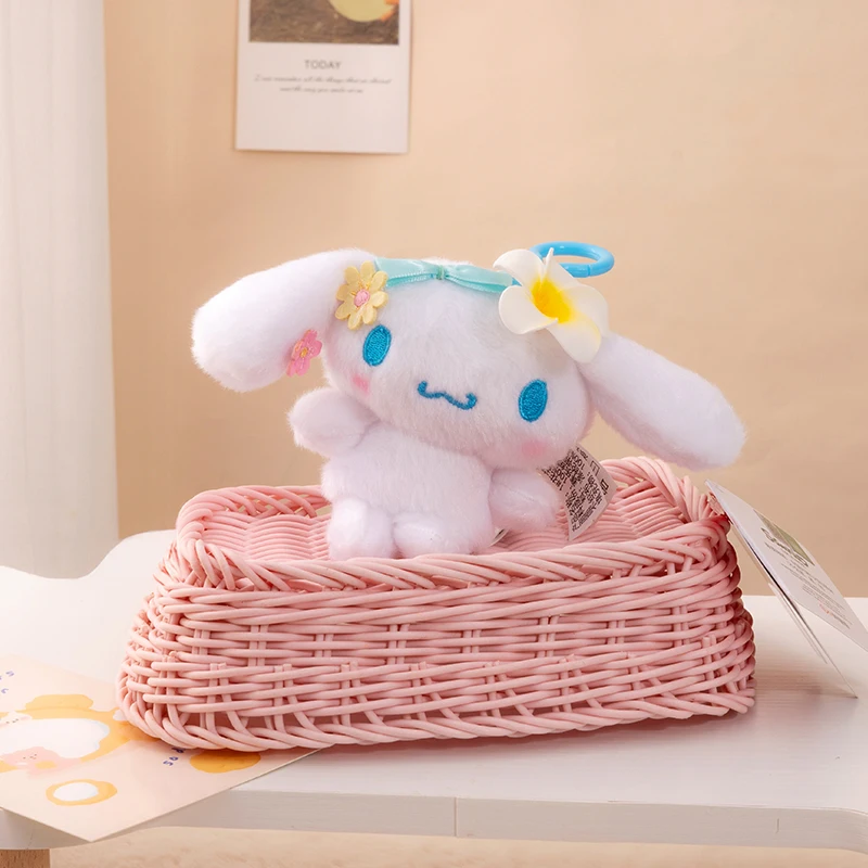 Sanrio Kuromi mélodie cannelle Hello Kitty Kawaii peluche Anime poupée porte-clés jouets pour enfants sac à dos pendentif décoration