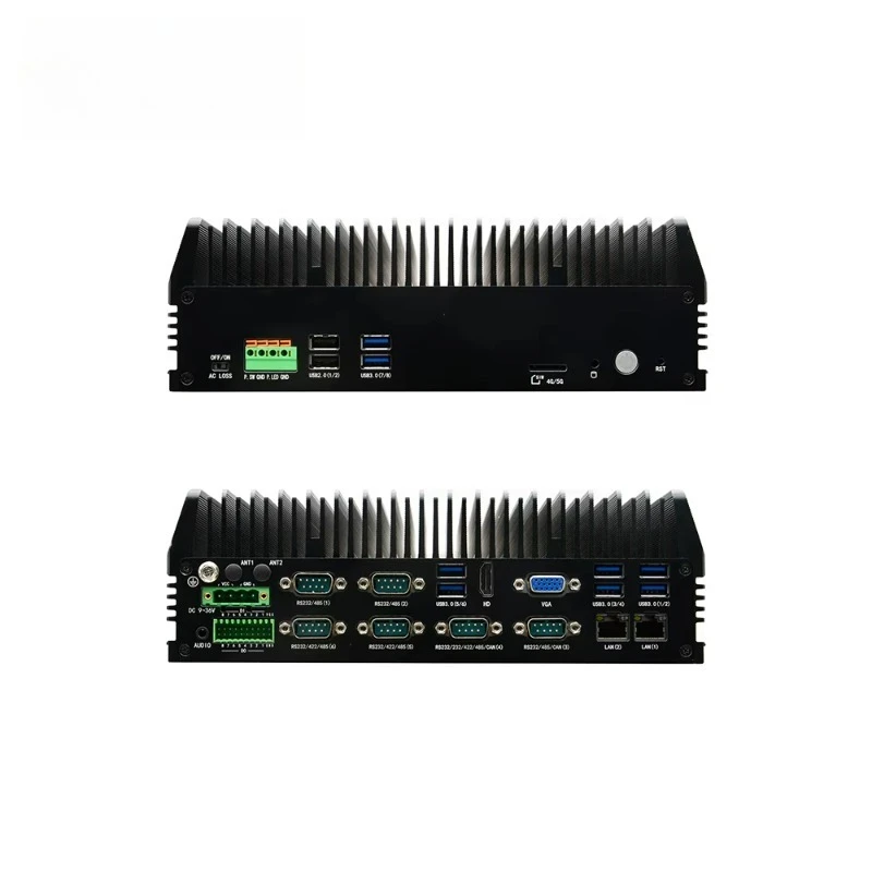 Intel Core Fanless Indulstrial Embedded PC 2 LAN 6 RS232 RS485 GPIO for Industrial Automation IOT GatewayRAM/ROM NONE