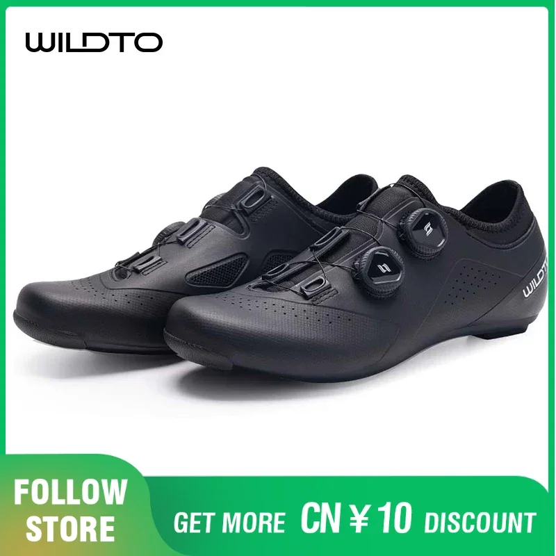 

WILDTO Glass Fiber Cycling Shoes Outdoor Hardness9 Wear Resistant Road Riding Sneakers Unisex Adjustable Pro Racing Bicyle Shoes