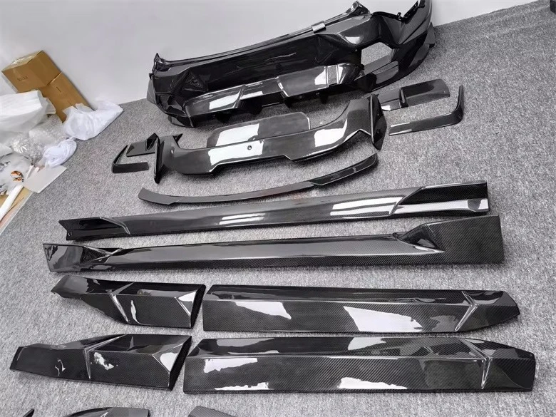 M Style Dry Carbon Fiber Front Lip Side Skirts Rear Diffuser Rear Spoiler Wide-body Fender for XM G09 Upgrade Body Kit
