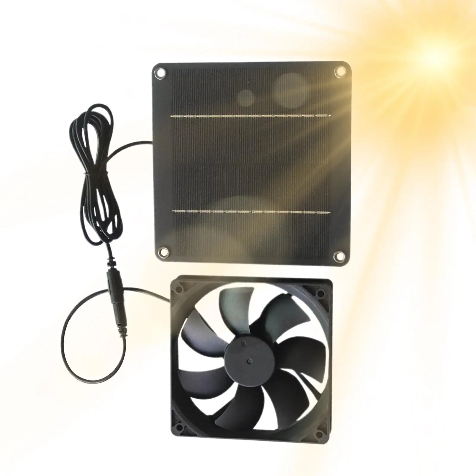 

Solar Attic Fan 20W Waterproof Solar Vent Fan For Shed Portable Blower For Coop Dog Garage Gazebo Attic House Roof Kennel Shed