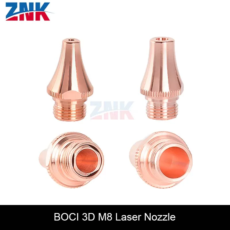 ZNK 10pcs Black Diamond Beveled 3D Laser Nozzle M8 High Power Pipe Cutting Machine Accessory for BOCI Fiber Cutting Head