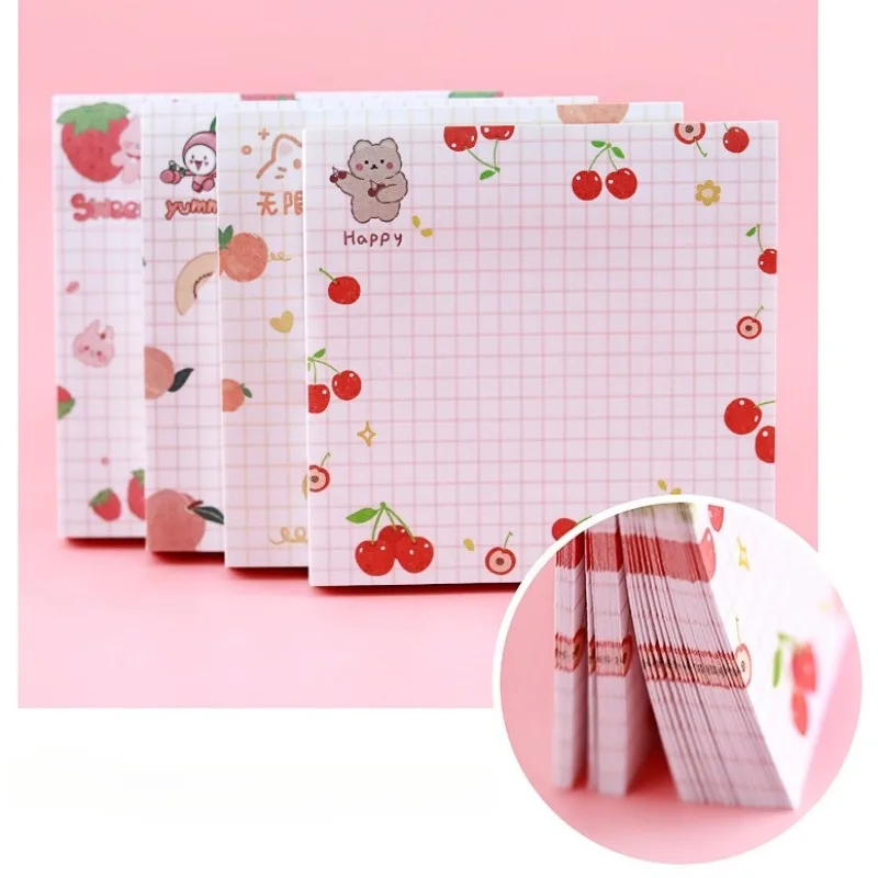 100 ورقة الاطفال الكرتون الفاكهة نمط ملصق نشرها مذكرة شبكة ورقة دفتر رسالة ملاحظات لاصقة المفكرة منصات يوقف ملصق
