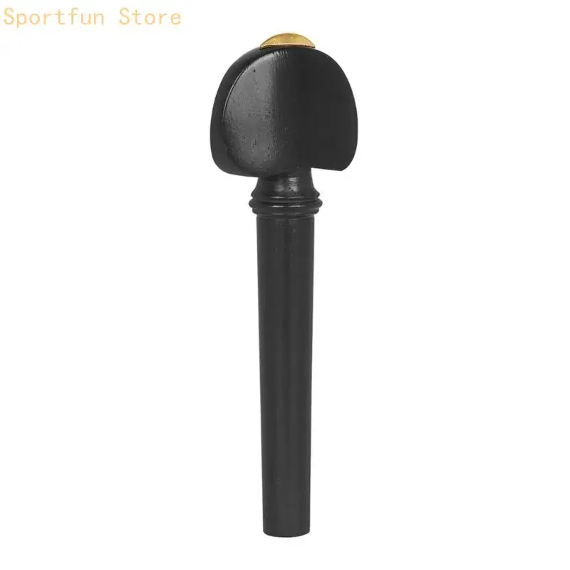 Violin Fitting Parts Set in Black with Tailpiece Endpin and Chinrest Piece, Replacement Set for Regular Practice Use and