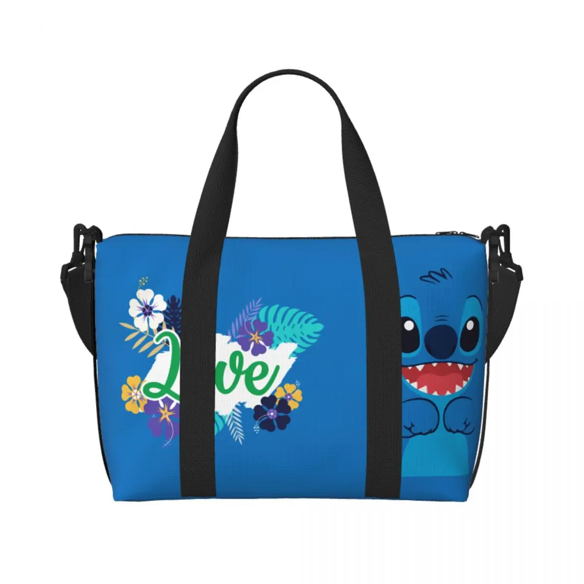 

Custom Large Funny Stitchs Adventure Anime Tote Bag for Women Shopping Shoulder Gym Beach Travel Bag