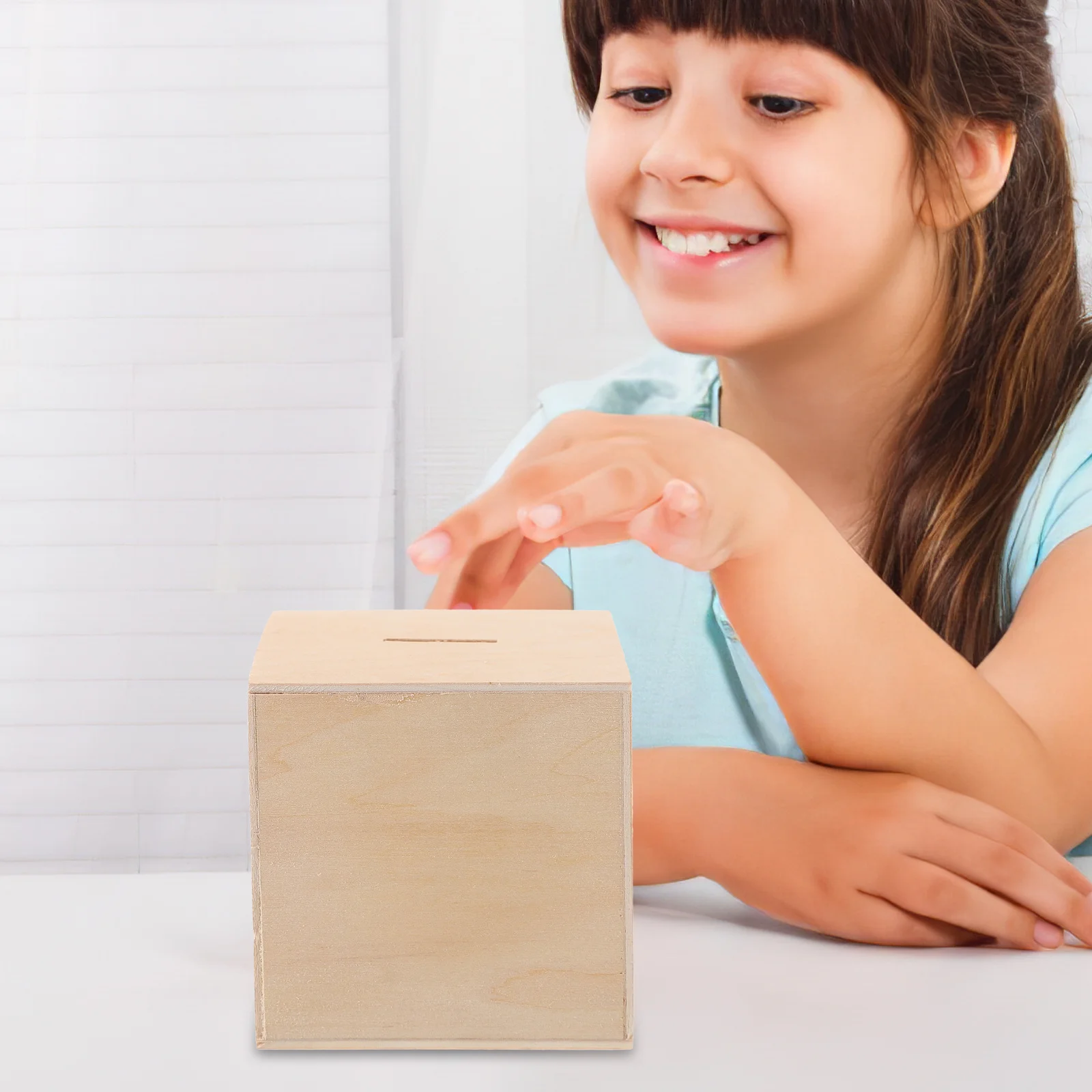 Banques d'économie d'argent en bois, 2 pièces, bricolage inachevé, conteneurs de changement mignons pour la décoration de la maison et le stockage de pièces de monnaie