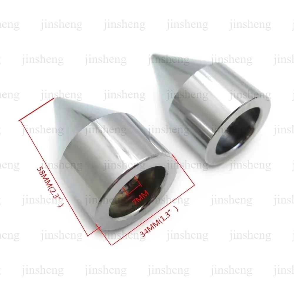 Handlebar Ends Cone Left Right Chrome Motorcycle Parts for Suzuki GSXR1000 2001-2005 & GSXR750 1996-2006