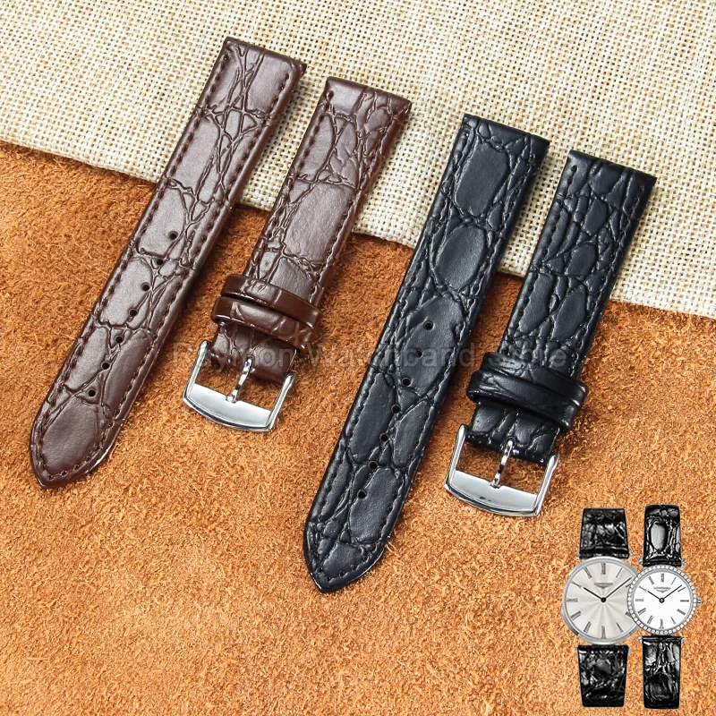 Genuine Leather Replacement Watchband for Longine La Grande Classique Lyre L2 L4 Premium Watch Accessories Business Casual
