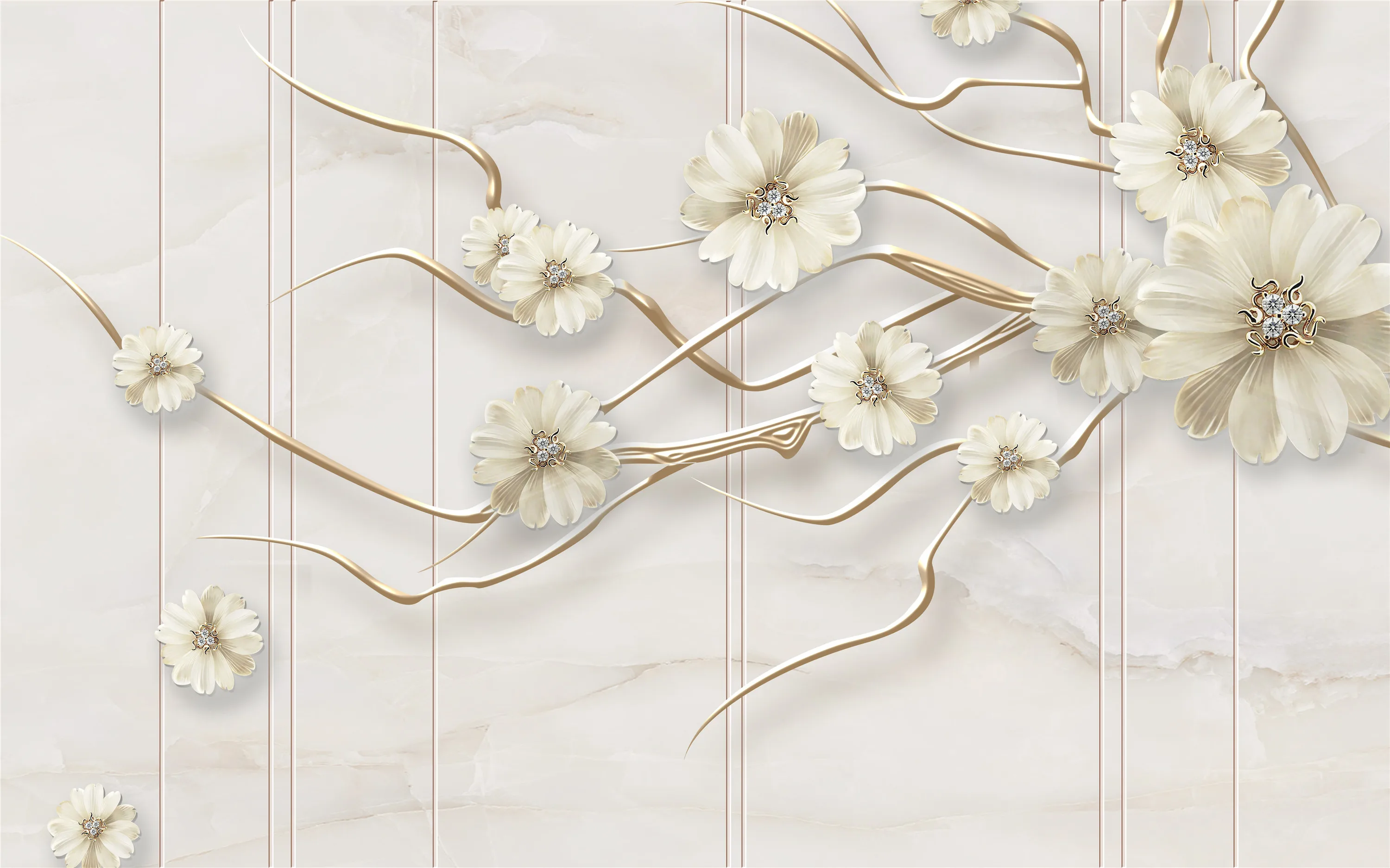 

Элитные обои с рельефным цветочным узором в европейском стиле для интерьера спальни, гостиной, ресторана, фоновой стены за телевизором