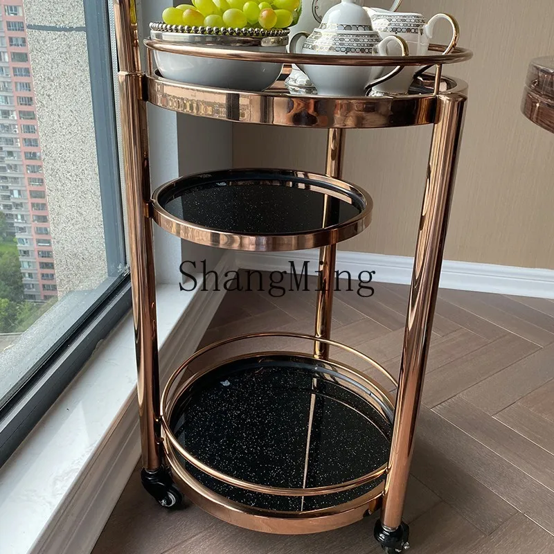 FG hôtel commercial haut de gamme hôtel trois étages chariot à thé rond chariot de boissons mobile camion de service
