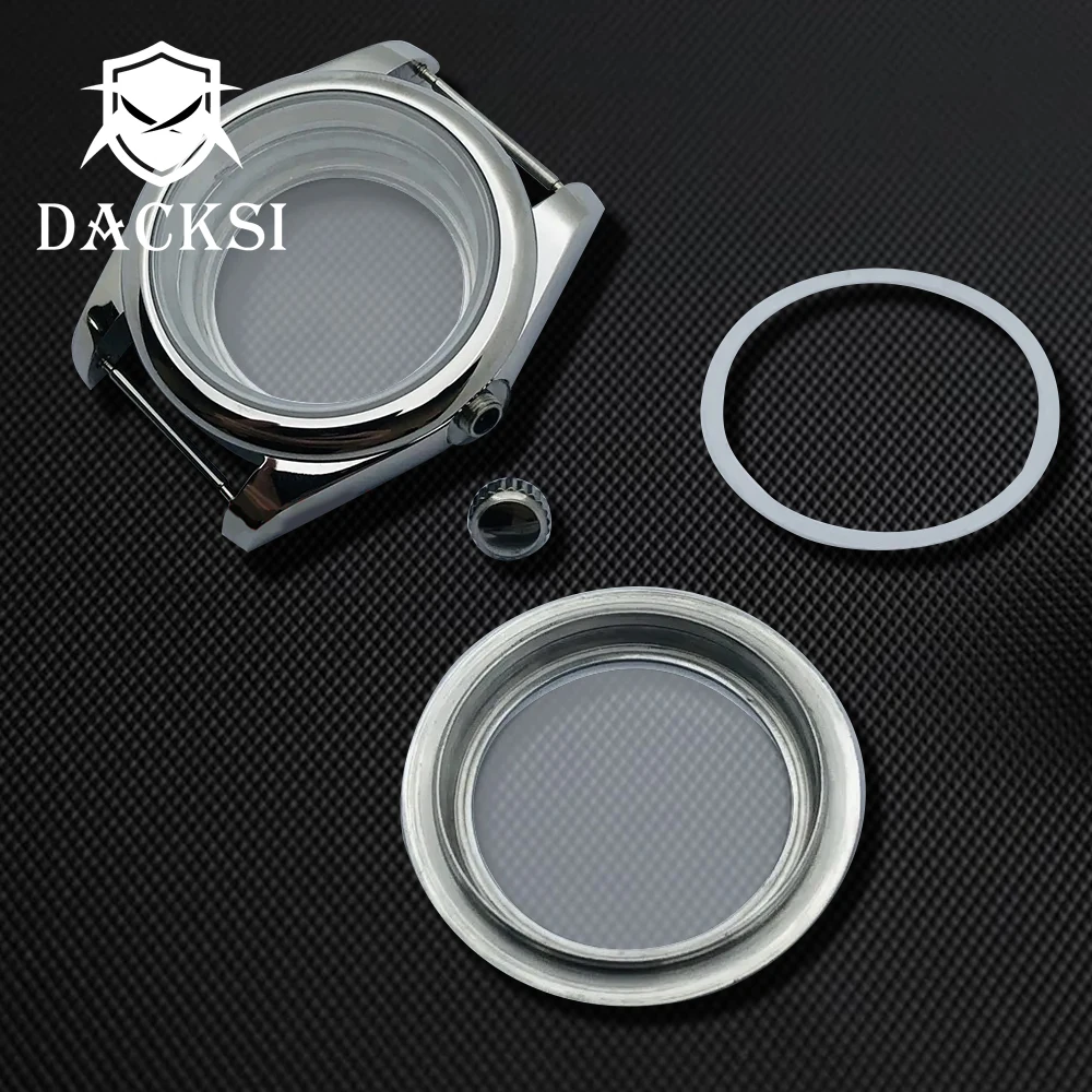 Dacksi 36Mm/39Mm Roestvrij Staal Gepolijste Behuizing Saffier Glas Fit Nh35a Nh36 Nh34 Eta2824 2836 Miyota8215 Dg2813 3804 Beweging