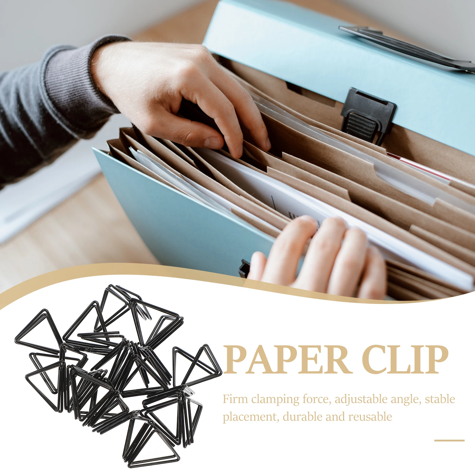 

20Pcs Triangle Memo Clips Metal Table Photo Holders Desktop Picture Stands Safe Reliable Practical Design Table Decors