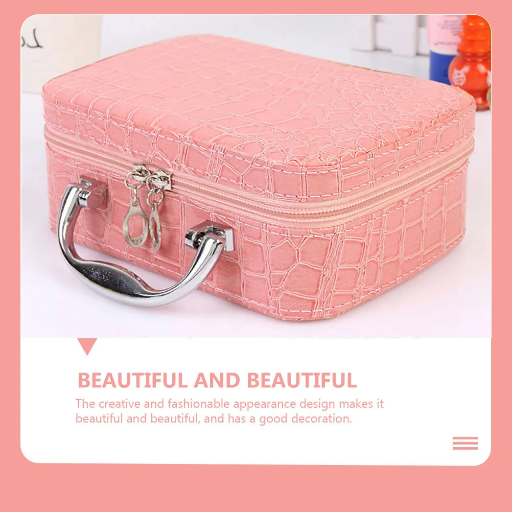 

Large Capacity Bag Travel Makeup Case Portable Toiletry Organizer Synthetic Women Storage Box