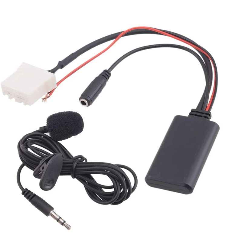 Car Bluetooth AUX Audio Cable Adapter Mic For Mazda 3 5 6 MX-5 RX-8 Stereo Radio Multimedia AUX Cable