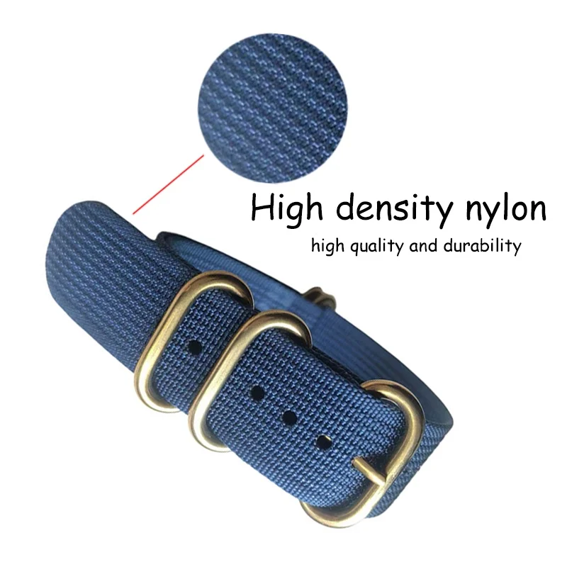 Nylon Watch Strap 18mm 20mm 22mm 24mm Woven Canvas Watch Band for Women Men Replacement Wristband 5-ring Buckle Bracelet