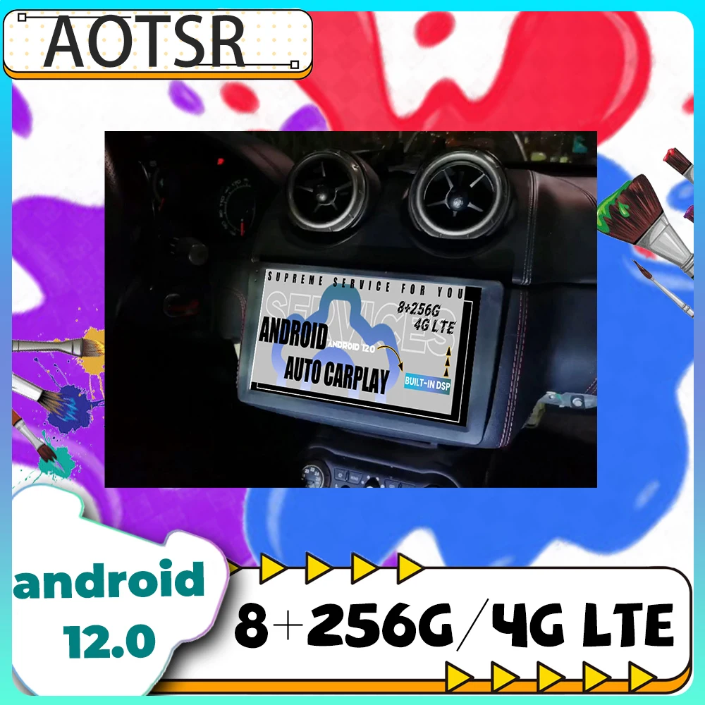 9 Inch Android12 Car Radio For Ferrari California 2009-2018 Navigation GPS Original Car Functions Auto Accessoires WIFI Carplay