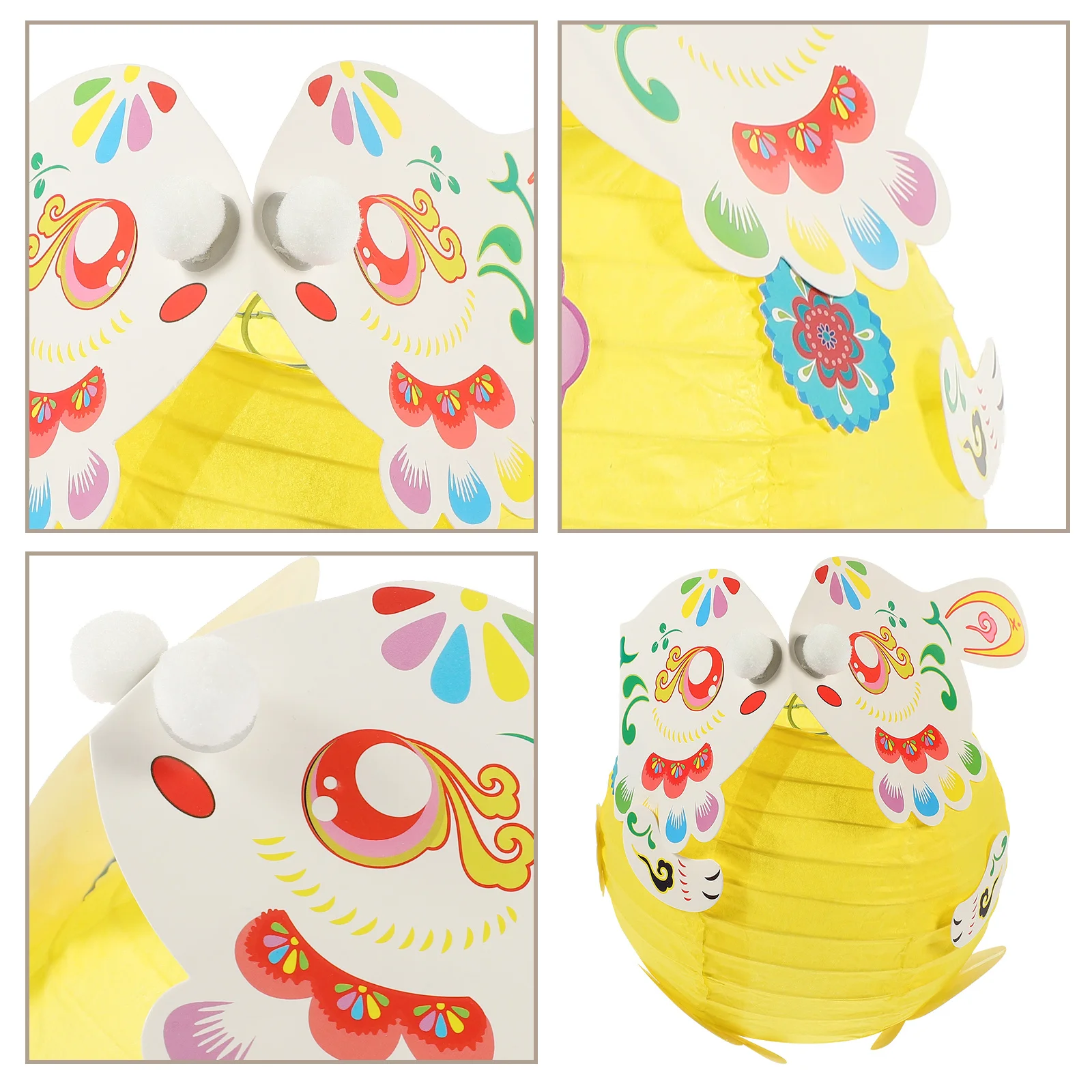 مجموعتان من إكسسوارات فانوس الأرنب DIY مجموعة فانوس ورقية كرتونية للمهرجانات المحمولة للديكور للأطفال على شكل قمر عيد الفصح