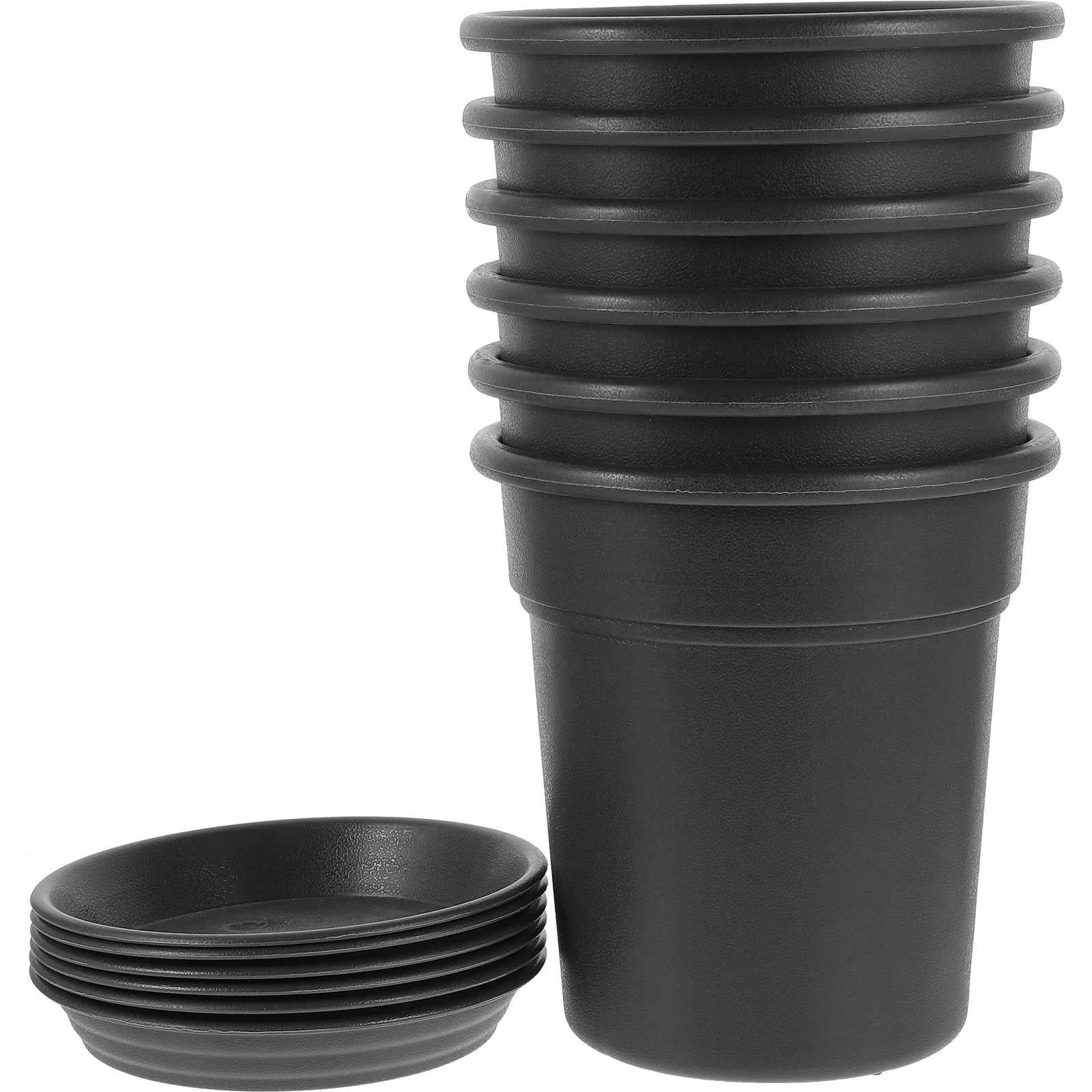 

6 Sets Flower Pots Drainage Holes Saucers for Indoor Plants Decor Home Household Flowerpots Modern Planters Gift