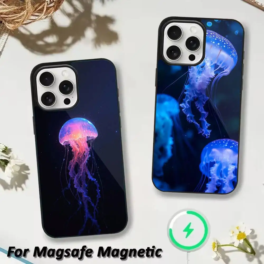 

jellyfish in the water Phone Case For iPhone 17,16,15,14,13,12,Plus,Pro,Max for Magsafe Magnetic Wireless Charging