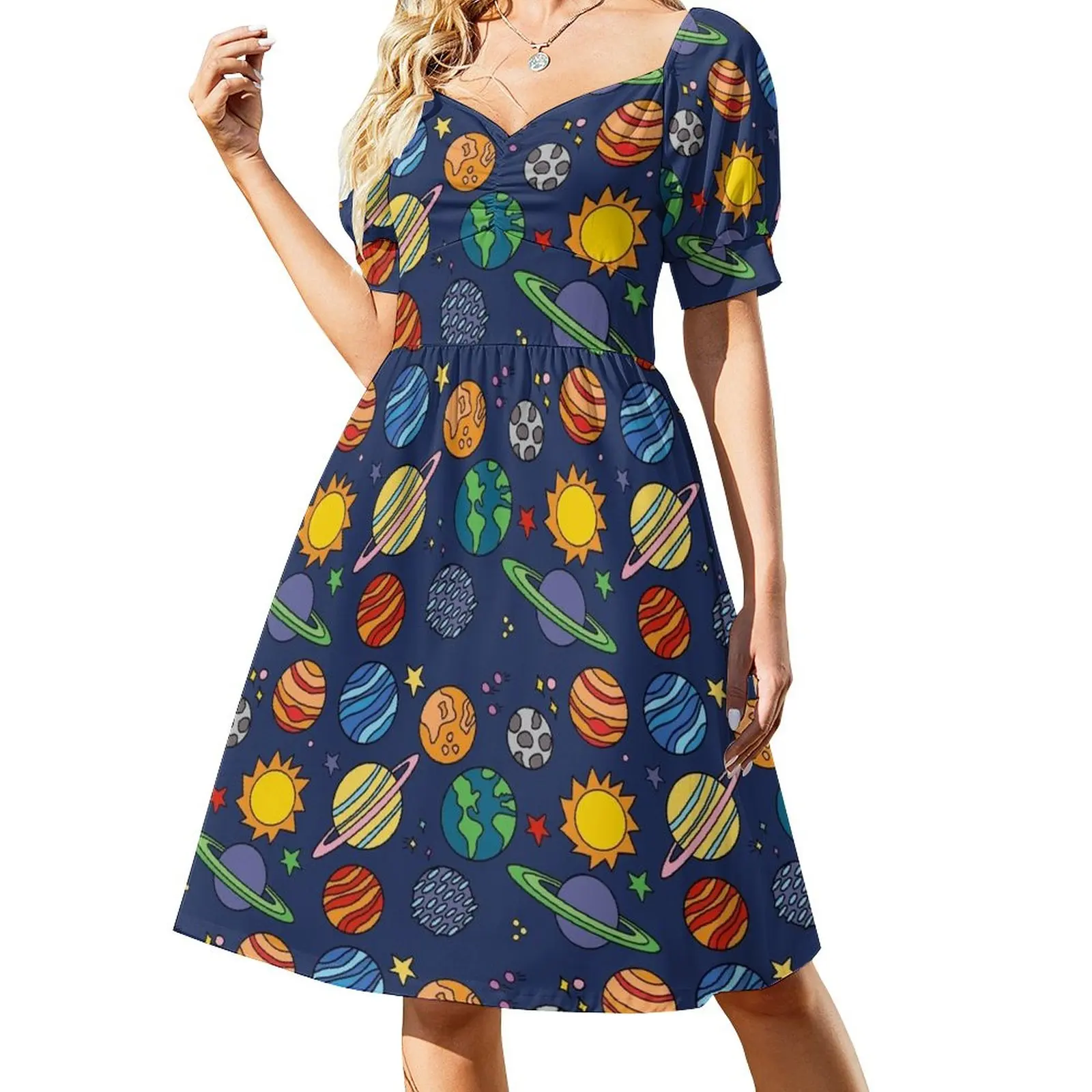 

Planet Print | Space | Earth | Astronomy | Science Sleeveless Dress sexy dress cocktail dresses