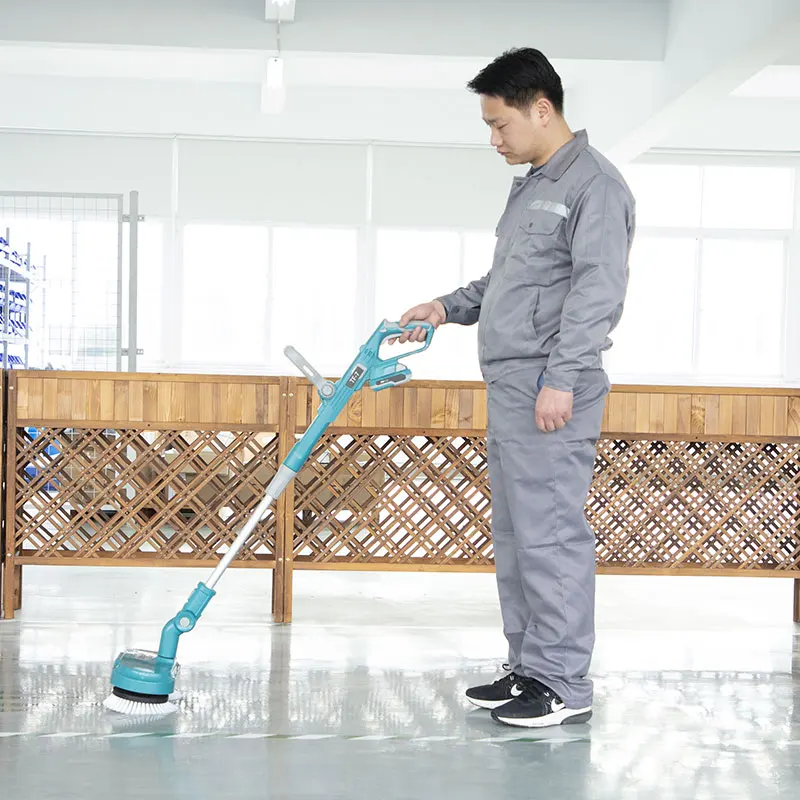 cleaning brush with hose rotating brush incl extendable extension rod for swimming pool floor and tile cleaning