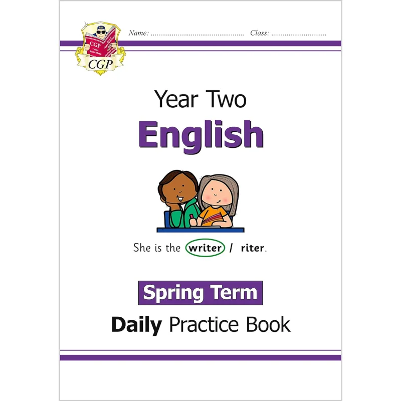 New KS1 English Daily Practice Book Year 2  Spring Term CGP Books Coordination Group Publications 9781789086799 Book