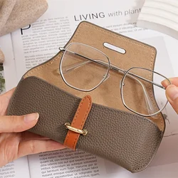 Leather Reading Glasses Bags Woman Men Portable Protective Travel Sunglasses Case Fashion Eyewear Protector