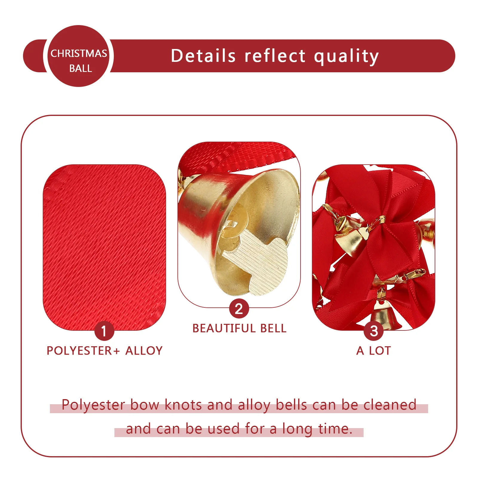 

24pcs Christmas Tree naments Red Bow Knots Golden Bells Holiday Decor Gifts Packaging Hanging Festive DIY Accessories