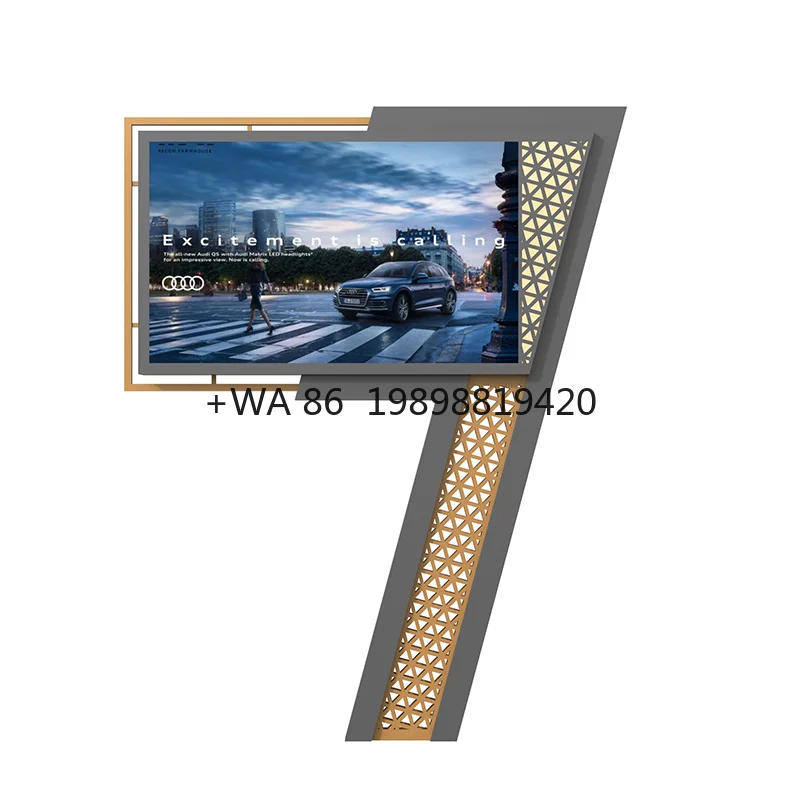 Cartellone Pubblicitario Digitale Con Display Rgb A Doppia Faccia Per Cartelloni Pubblicitari Commerciali All'aperto P5 Led