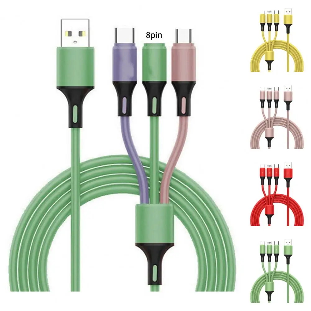 Good Elasticity Charging Cord Portable Data Transmission Excellent 8-pin Micro USB Type-C Smart Phone Charging Cord