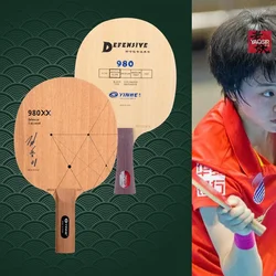 YINHE 980XX Cut Table Tennis Blade Defense 5-ply Pure Wood Loop Spin 40+ Ball Ping Pong Bottom Plate for North Korea Kim Song-i