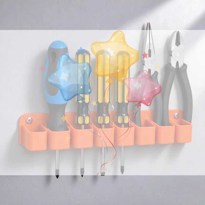 2Pcs Heavy Duty Wall-Mounted Tool Storage Rack Garage Tool Organizer Suitable For Screwdrivers And Pliers